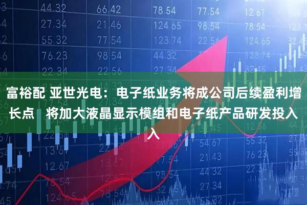 富裕配 亚世光电：电子纸业务将成公司后续盈利增长点   将加大液晶显示模组和电子纸产品研发投入