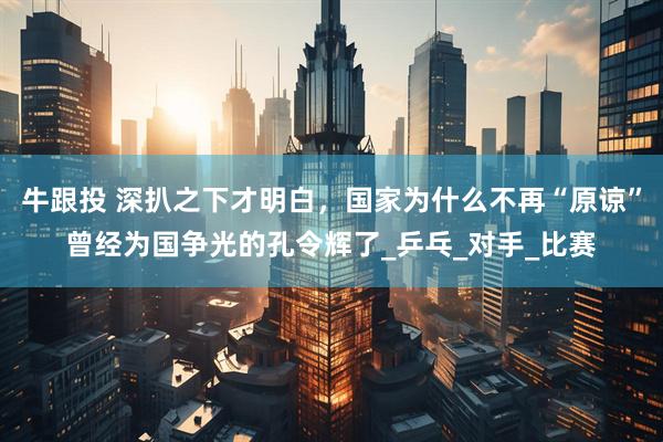 牛跟投 深扒之下才明白，国家为什么不再“原谅”曾经为国争光的孔令辉了_乒乓_对手_比赛